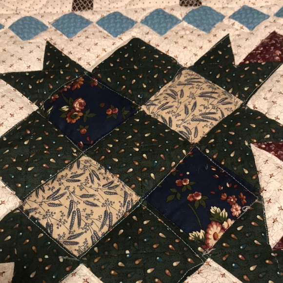 Handmade Vintage Quilt Farmhouse Retro Cottage 😍 - Picture 6 of 10